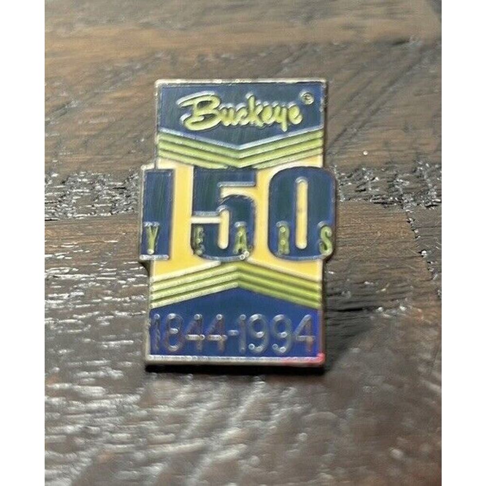 Vtg 1994 Buckeye International 150th‎ Anniversary Enamel Advertising Lapel Pin